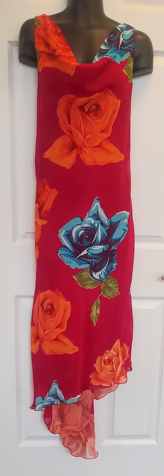 "O.Suzanne" Long Floral Sleeveless Dress