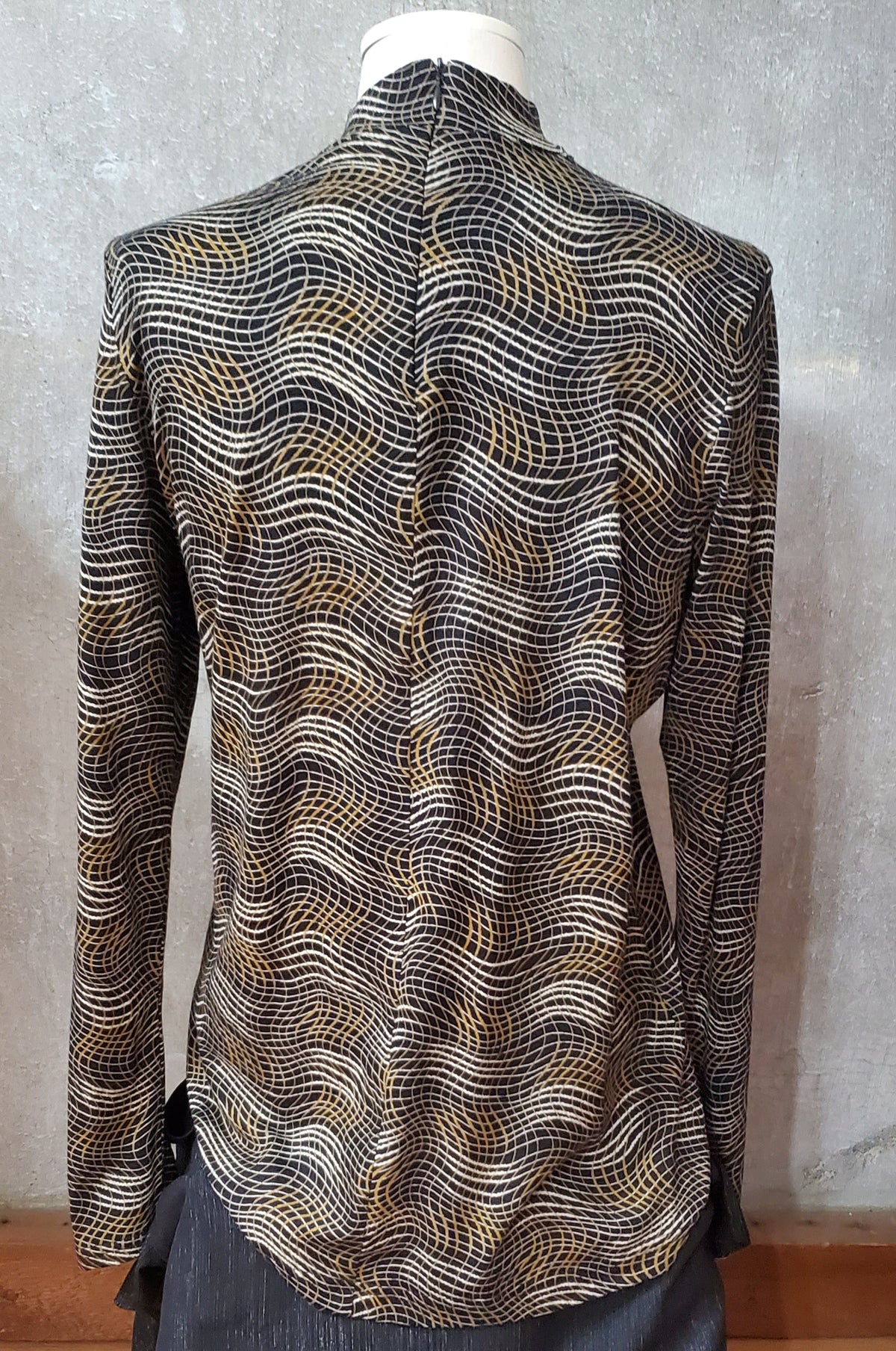 "Belldini" Long Sleeve Geometric Print Top