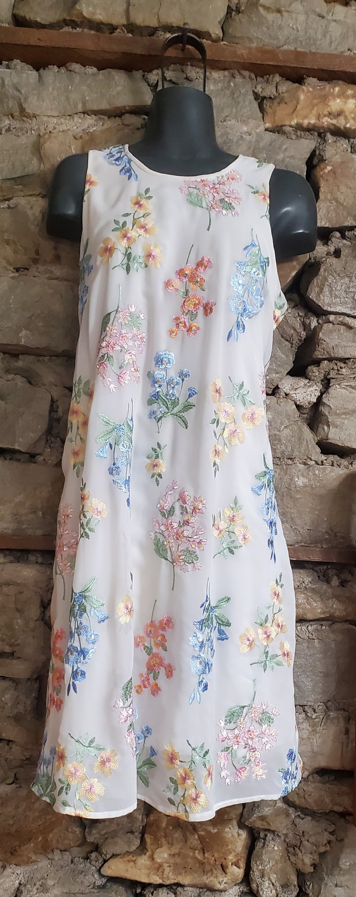 "Calvin Klein" Sleeveless Floral Dress