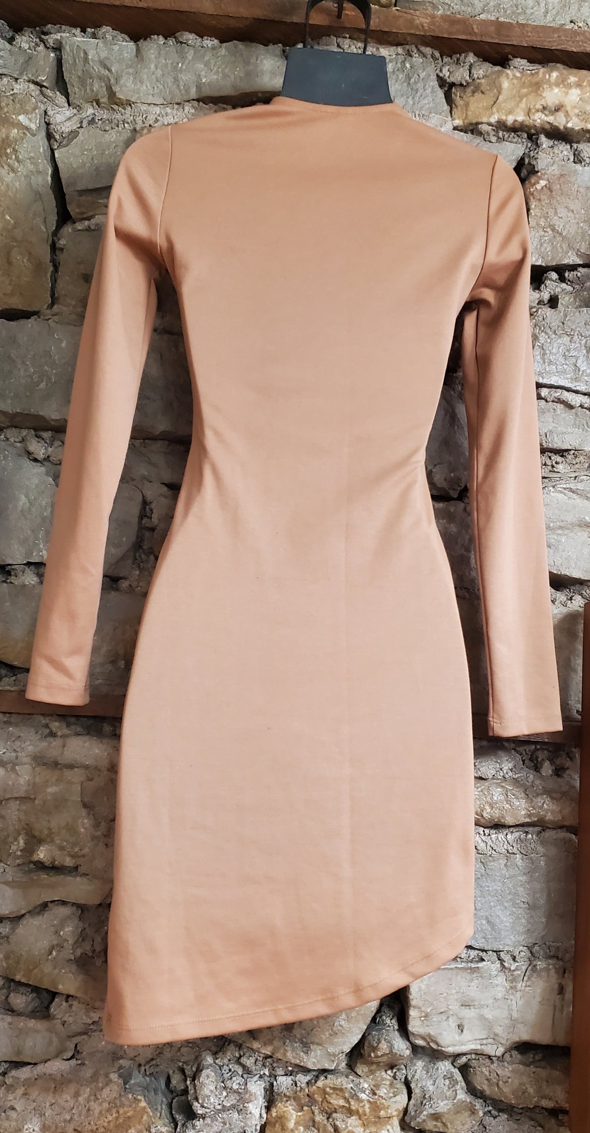 "Divided" Long Sleeve Short Dress
