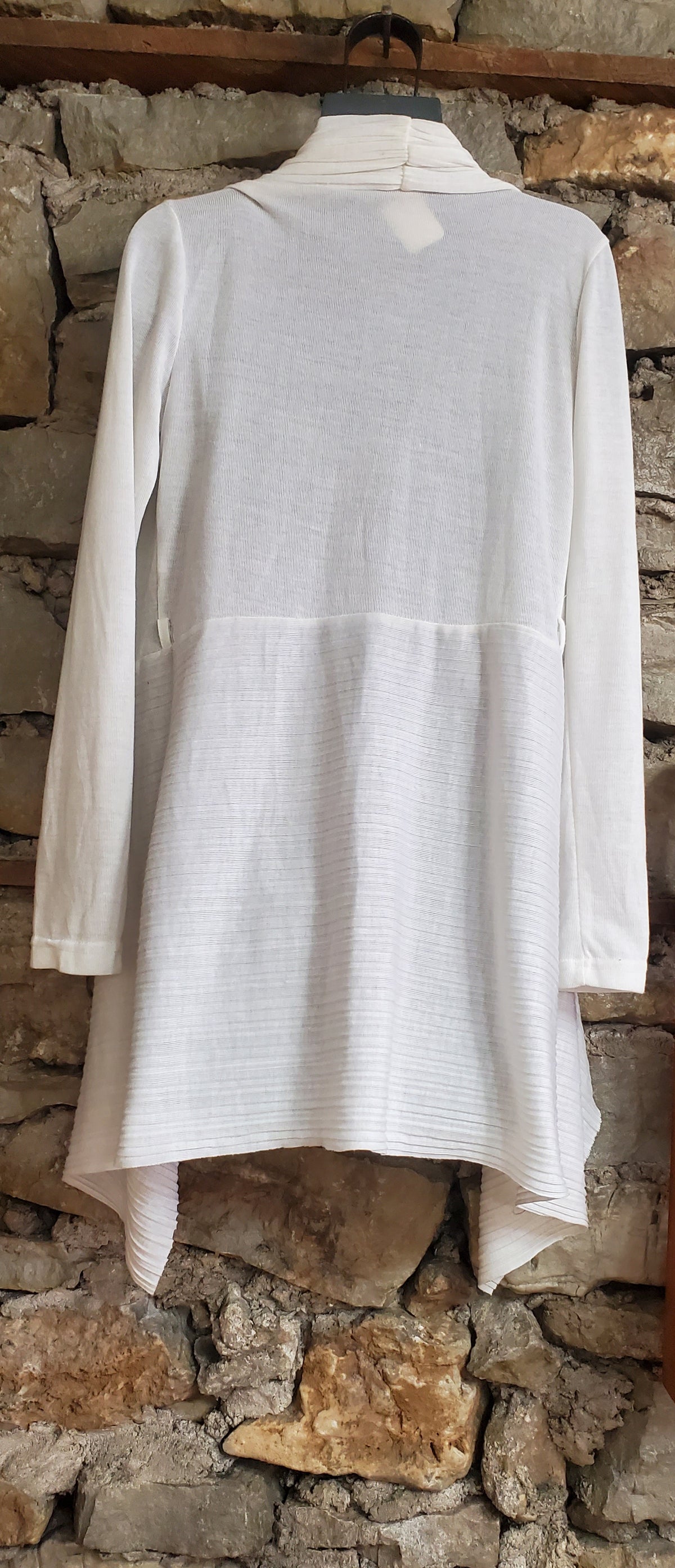 Light Knit Mid-Length Open Front Sweater